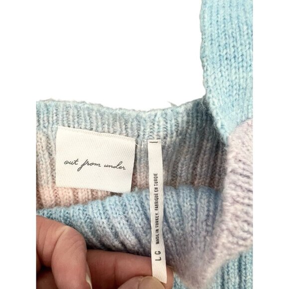 Out from Under Knit Cropped Tank Top Crop Women's Large Pastel Ribbed Festival - Picture 7 of 8